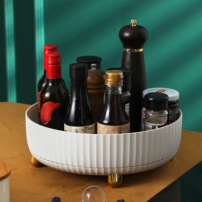 360-Degree Rotating Storage Tray and Spice Rack