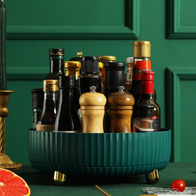 360-Degree Rotating Storage Tray and Spice Rack