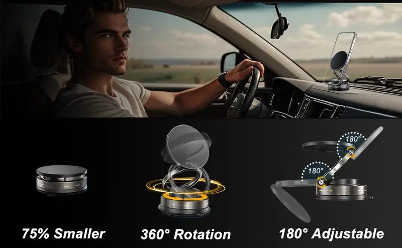 360° Rotatable Suction Magnetic Car Phone Holder