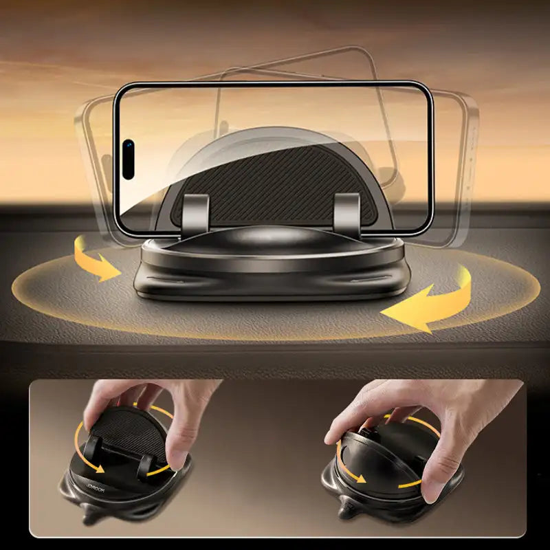 360° Rotating Car Phone Holder – Adjustable Dashboard and Air Vent Mount for Mobile Phones 4–17 cm