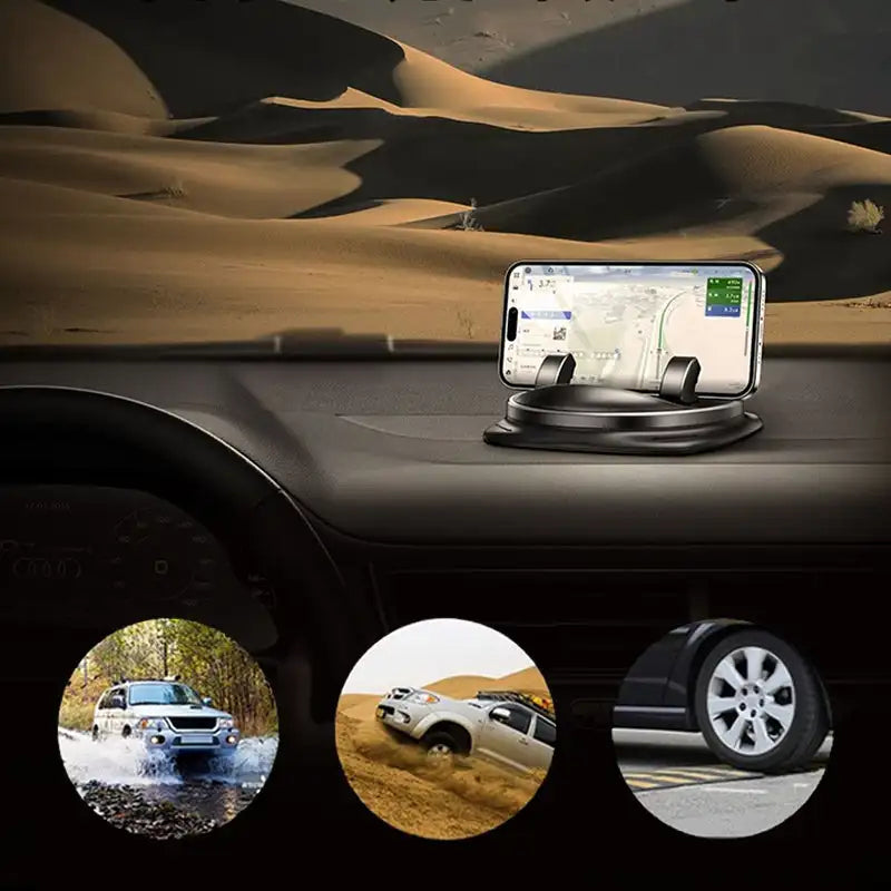 360° Rotating Car Phone Holder – Adjustable Dashboard and Air Vent Mount for Mobile Phones 4–17 cm