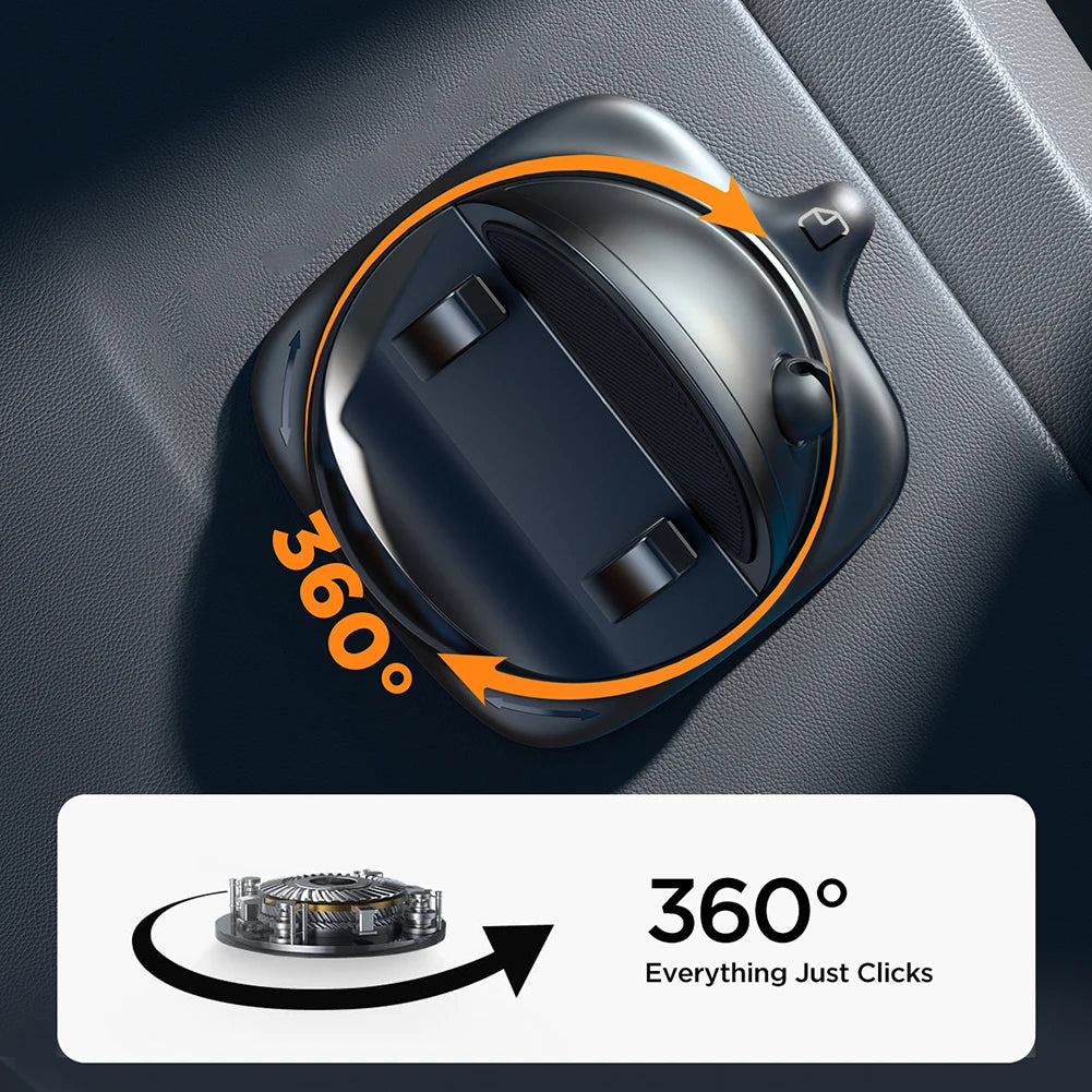 360° Rotating Car Phone Holder – Adjustable Dashboard and Air Vent Mount for Mobile Phones 4–17 cm