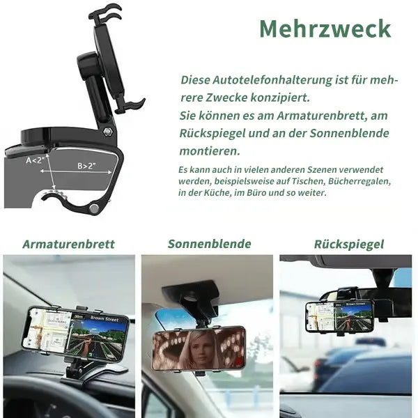 360° Rotating Car Phone Holder – Secure & Flexible Mounting