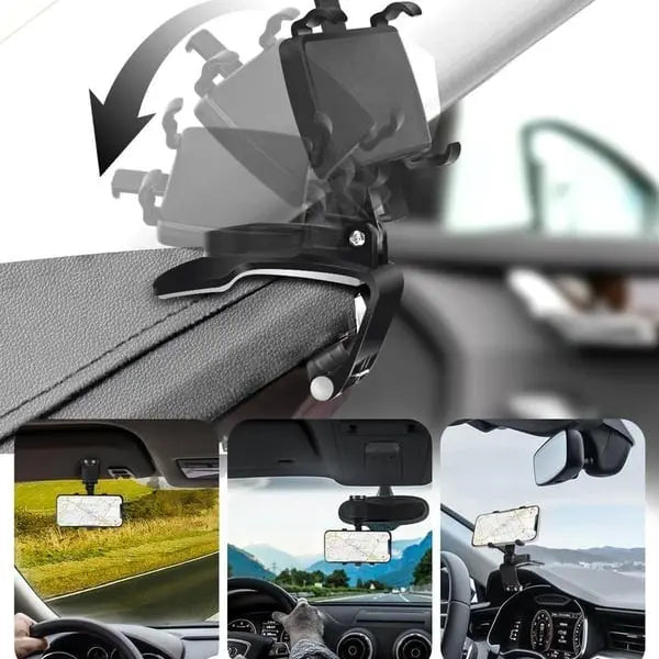 360° Rotating Car Phone Holder – Secure & Flexible Mounting