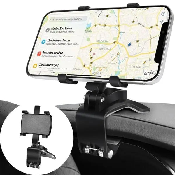 360° Rotating Car Phone Holder – Secure & Flexible Mounting