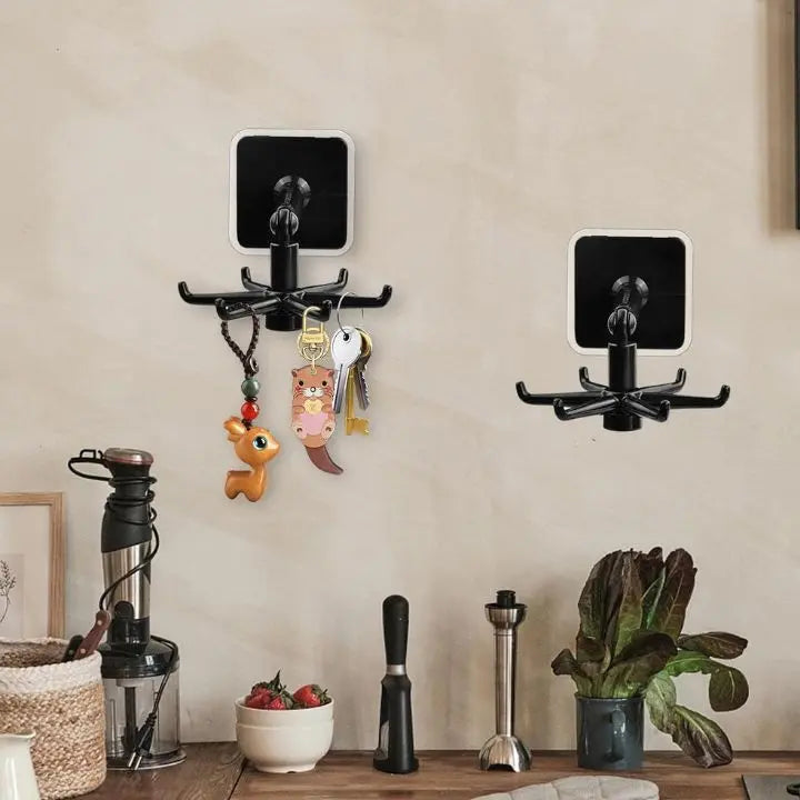 360° Rotating Folding Hook – Space-Saving & Self-Adhesive