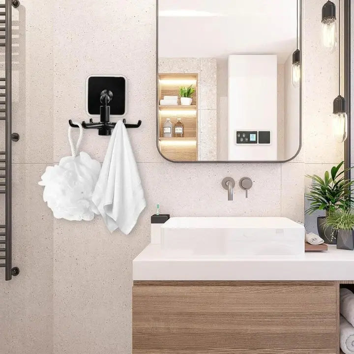 360° Rotating Folding Hook – Space-Saving & Self-Adhesive