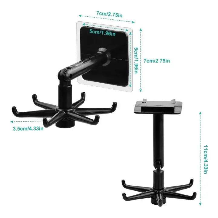 360° Rotating Folding Hook – Space-Saving & Self-Adhesive