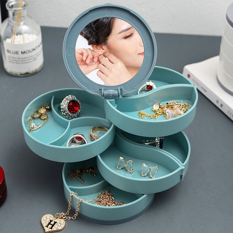 360° Rotating Jewellery Box – Multi-Level Storage Organiser with Maximum Protection