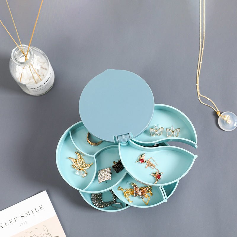360° Rotating Jewellery Box – Multi-Level Storage Organiser with Maximum Protection