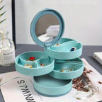360° Rotating Jewellery Box – Multi-Level Storage Organiser with Maximum Protection