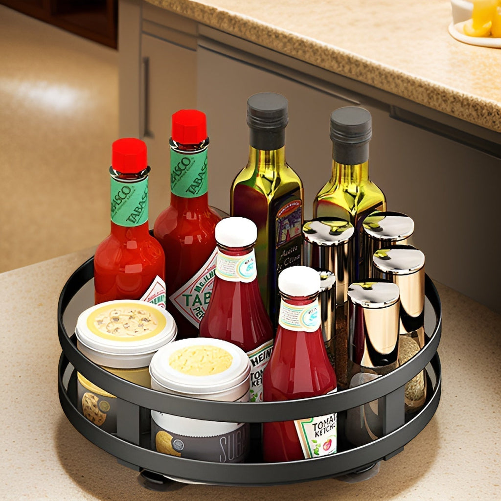 360° Rotating Spice Rack – Multi-Functional Kitchen Organiser Shelf