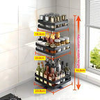 360° Rotating Spice Rack – Multi-Functional Kitchen Organiser Shelf