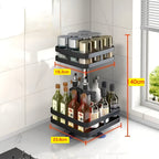 360° Rotating Spice Rack – Multi-Functional Kitchen Organiser Shelf