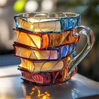 3D Book Mug – Hand-Painted Literature Mug in Book Shape