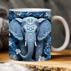 3D Elephant Flower Mug