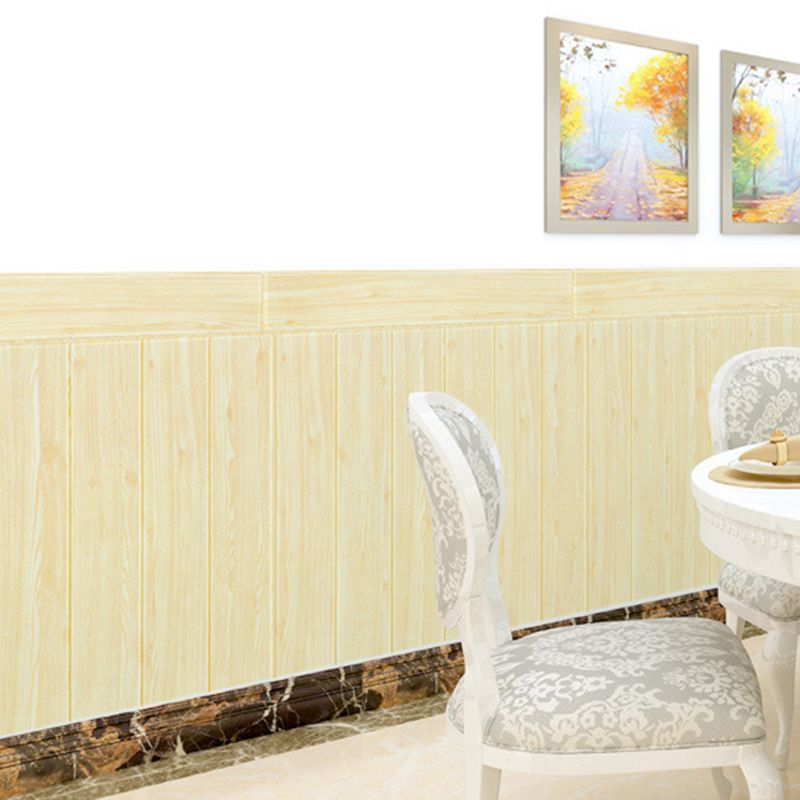 3D embossed self-adhesive wood-effect wall panels