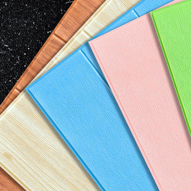 3D embossed self-adhesive wood-effect wall panels