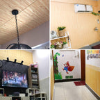 3D embossed self-adhesive wood-effect wall panels