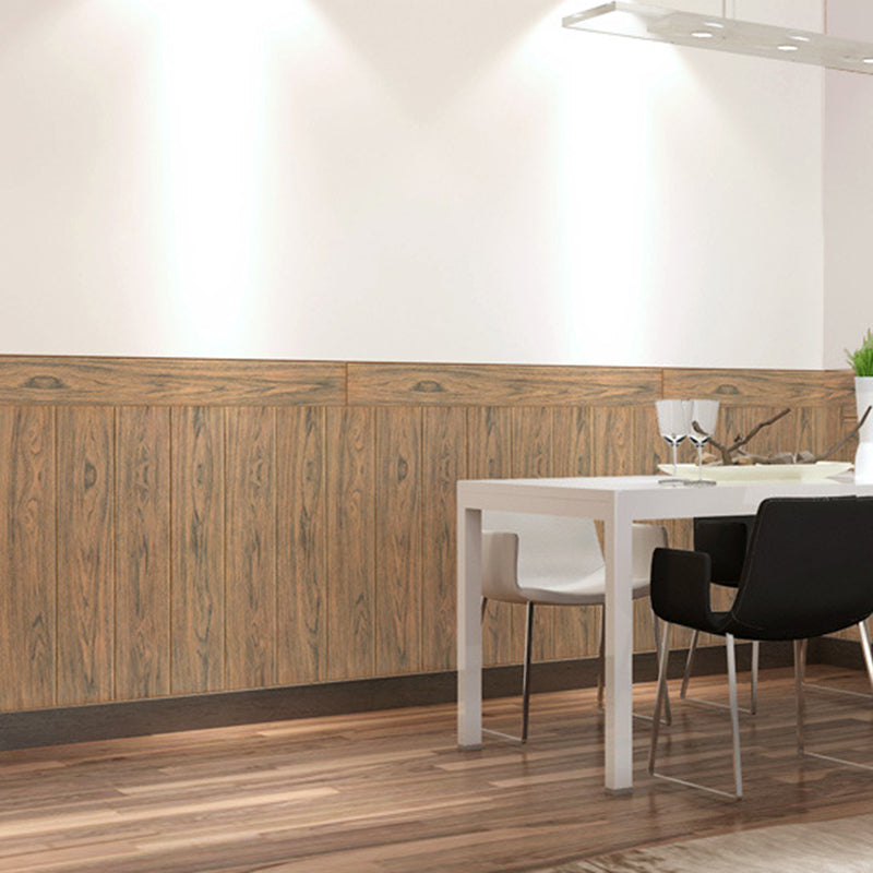 3D embossed self-adhesive wood-effect wall panels