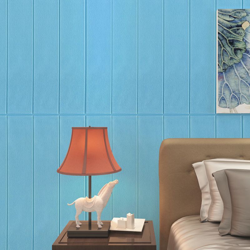 3D embossed self-adhesive wood-effect wall panels