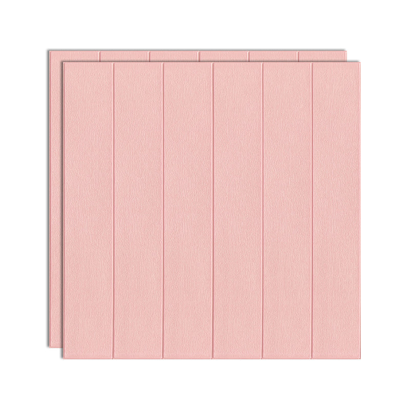3D embossed self-adhesive wood-effect wall panels