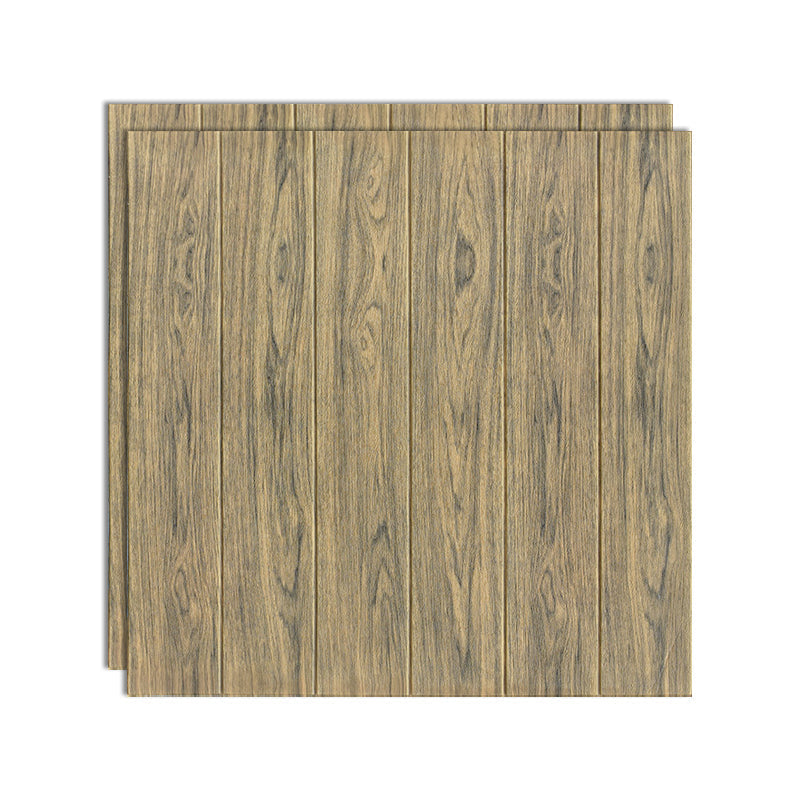 3D embossed self-adhesive wood-effect wall panels