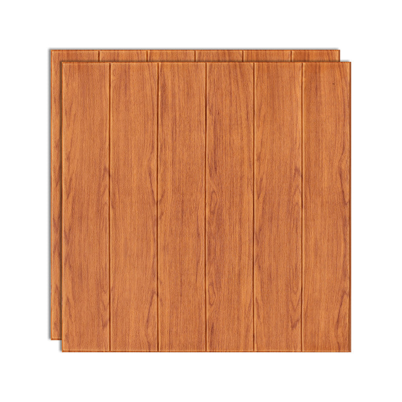 3D embossed self-adhesive wood-effect wall panels