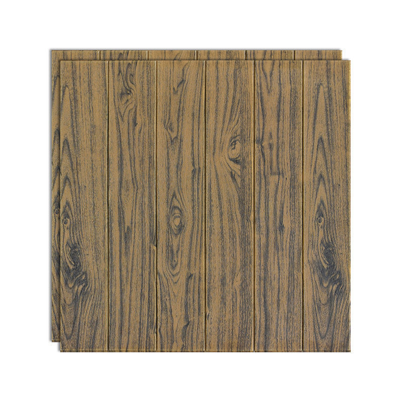 3D embossed self-adhesive wood-effect wall panels