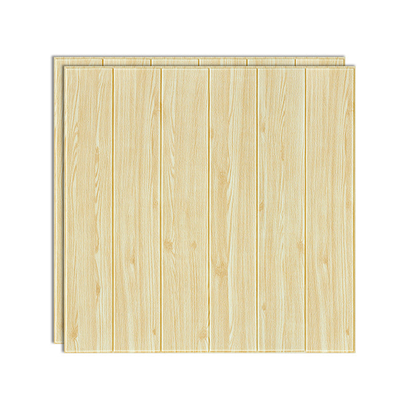 3D embossed self-adhesive wood-effect wall panels