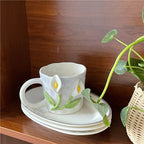 3D Floral Hand-Painted Mug