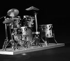 3D Metal Drum Set Craft Puzzle with Laser-Cut Detail