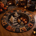 Boneroshop – 3D Skeleton Vortex Halloween Rug