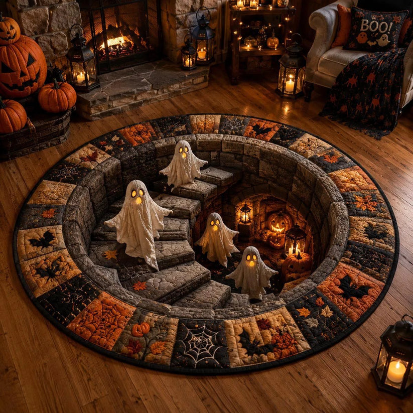 Boneroshop – 3D Skeleton Vortex Halloween Rug