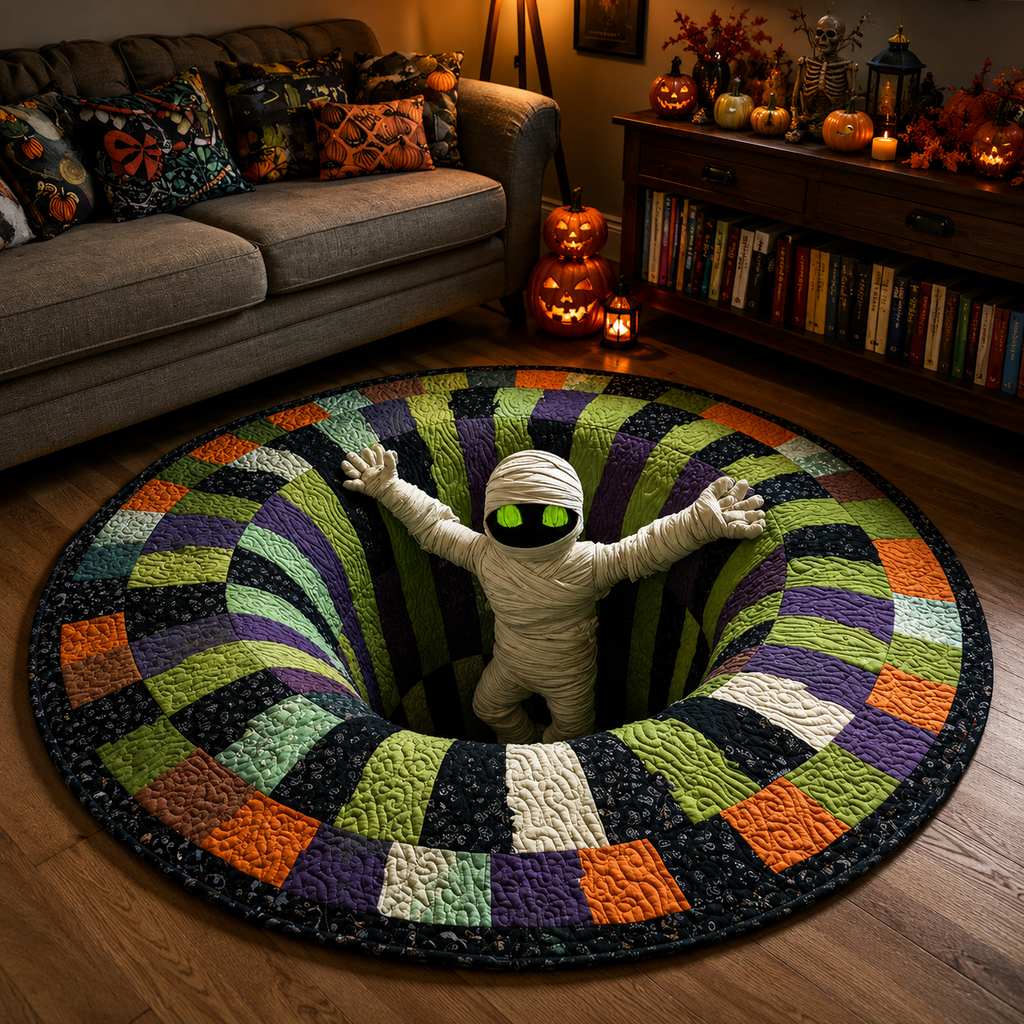 Boneroshop – 3D Skeleton Vortex Halloween Rug