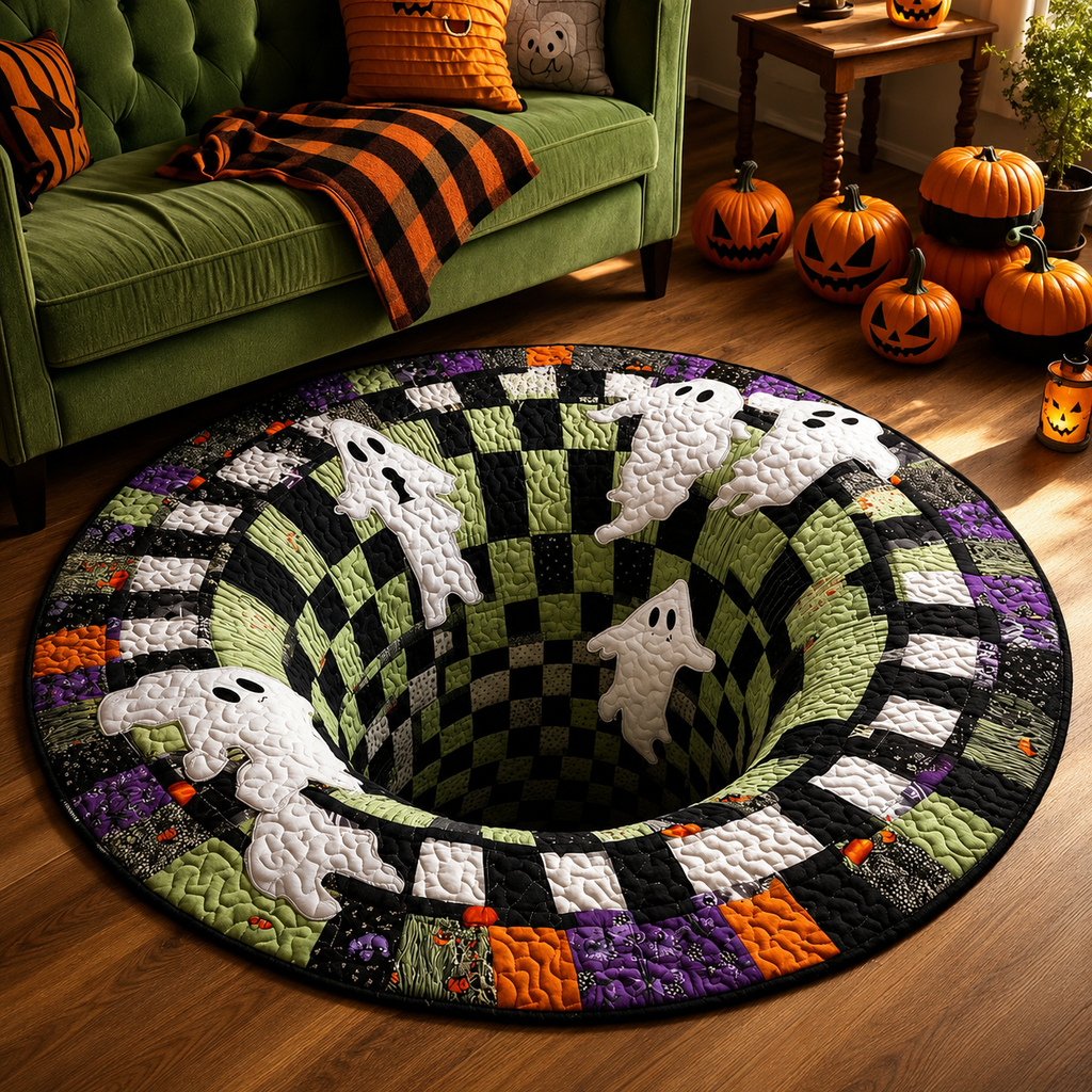 Boneroshop – 3D Skeleton Vortex Halloween Rug