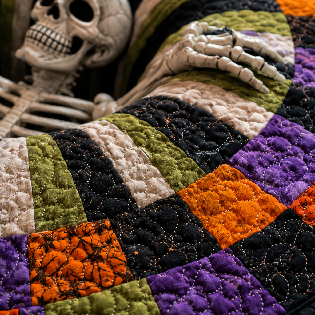 Boneroshop – 3D Skeleton Vortex Halloween Rug