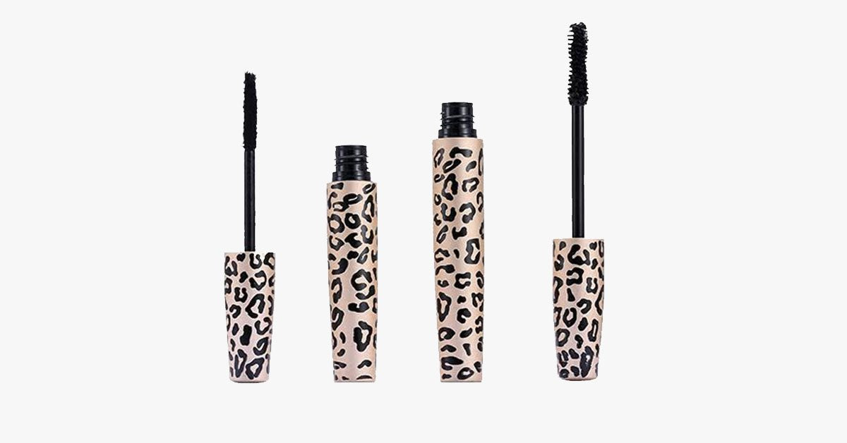 3D Transplant Gel & Mascara in Leopard Pattern Bottle – Natural Fibres, Waterproof & Easy to Use