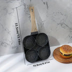 4-Hole Non-Stick Pan – Multipurpose Pan for Eggs, Pancakes & Mini Burgers