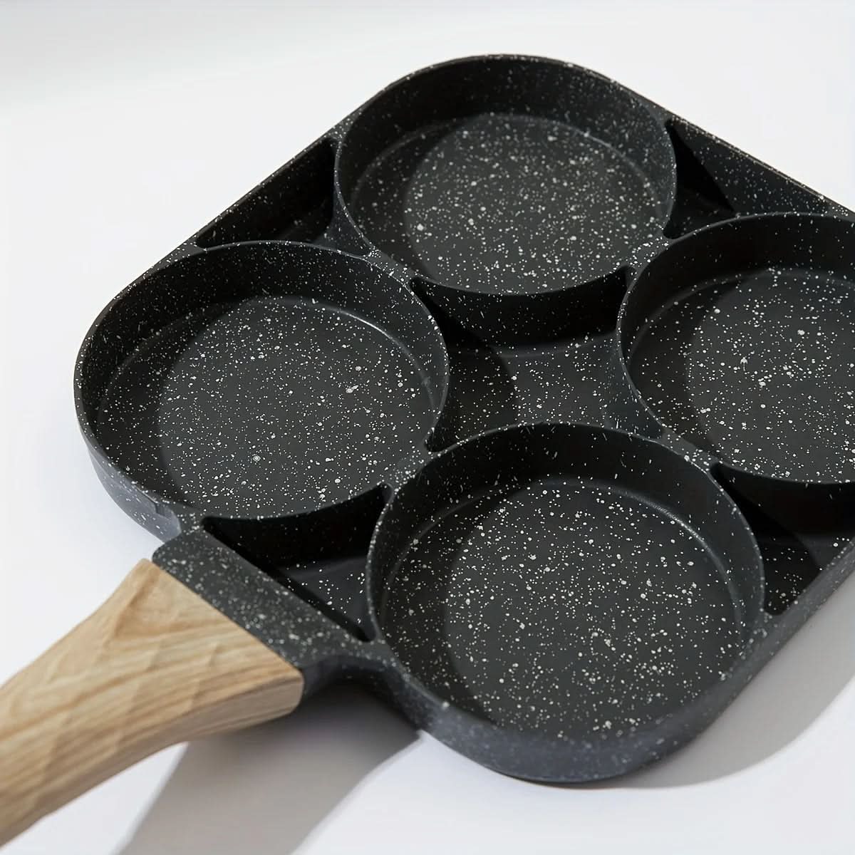 4-Hole Non-Stick Pan – Multipurpose Pan for Eggs, Pancakes & Mini Burgers