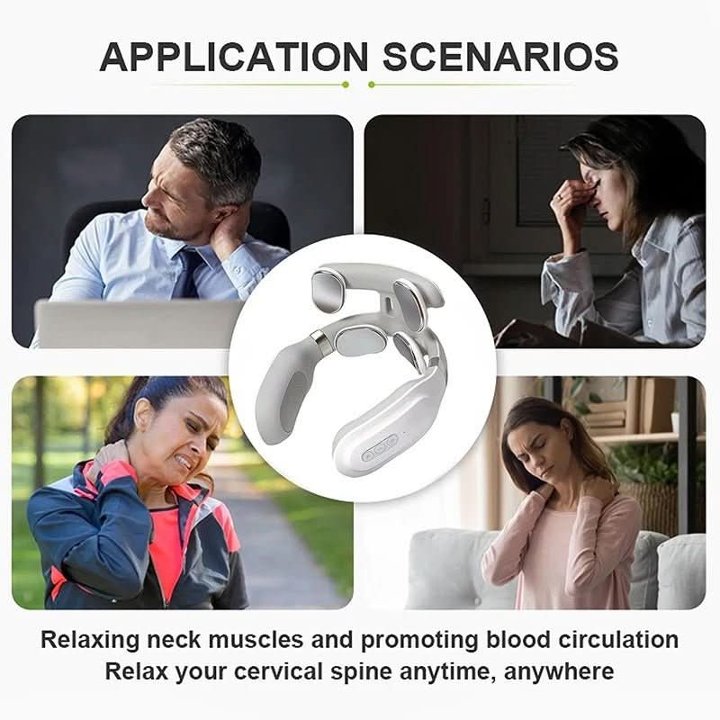 4-in-1 Neck Massager with Heat & Vibration