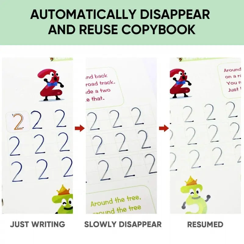 4-Piece Reusable Learning Booklet Set for Children