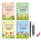 4-Piece Reusable Learning Booklet Set for Children