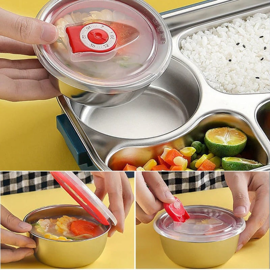 4-Section Insulated Bento Lunch Box — Thermal Meal Storage Container