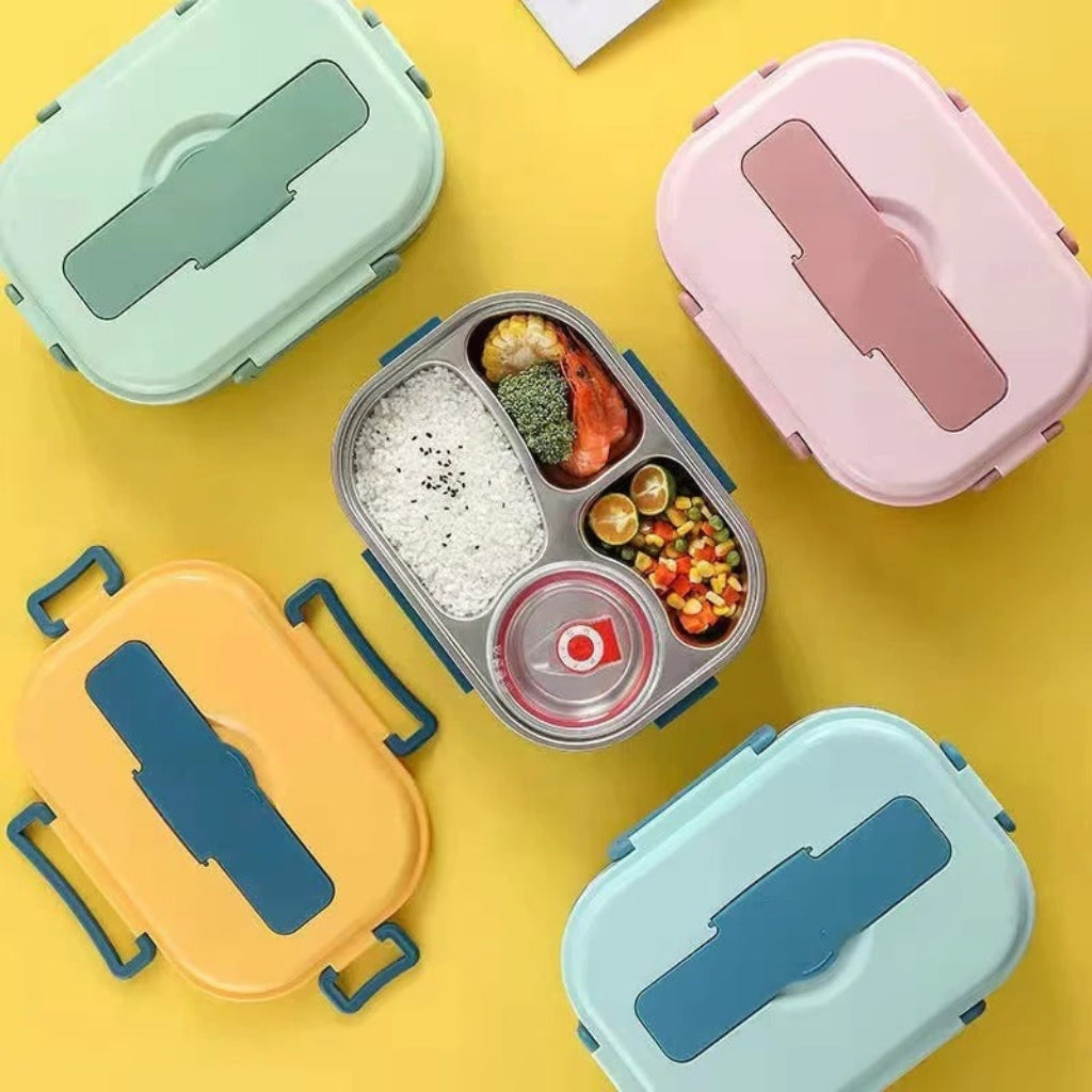 4-Section Insulated Bento Lunch Box — Thermal Meal Storage Container