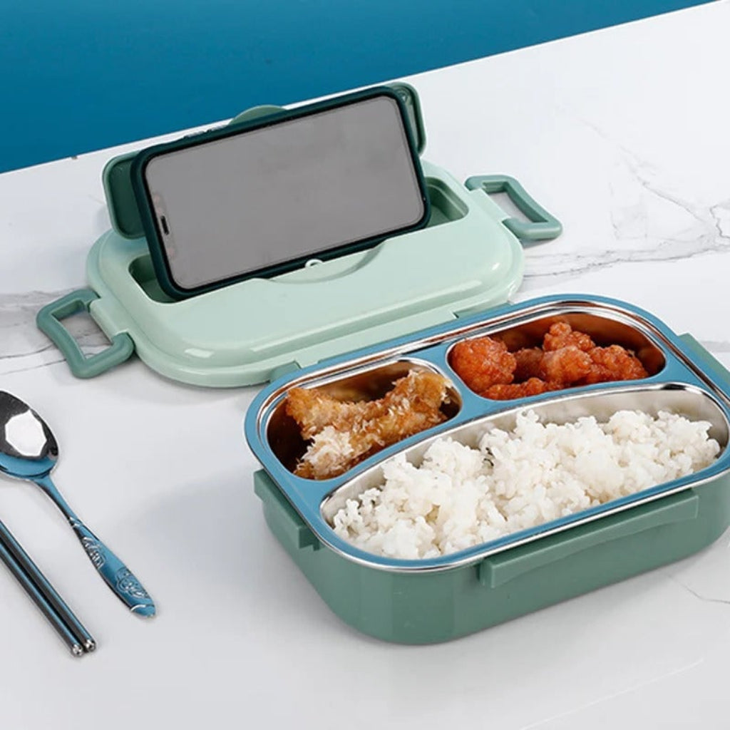 4-Section Insulated Bento Lunch Box — Thermal Meal Storage Container