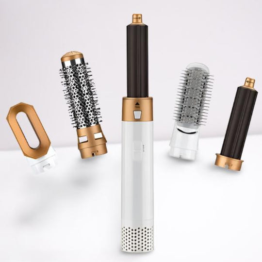 5-in-1 hair dryer with brush and curling iron
