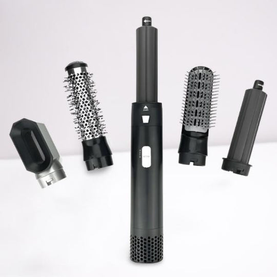 5-in-1 hair dryer with brush and curling iron