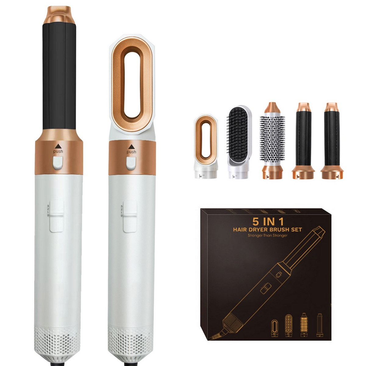 5-in-1 Hair Styler – Auto Curler, Blow Dryer & Flat Brush for All Hair Types