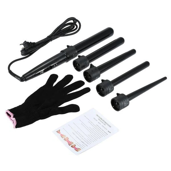 5-Piece Professional Curling Wand Set